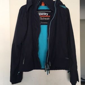 Navy Teal Superdry The Windcheater Jacket